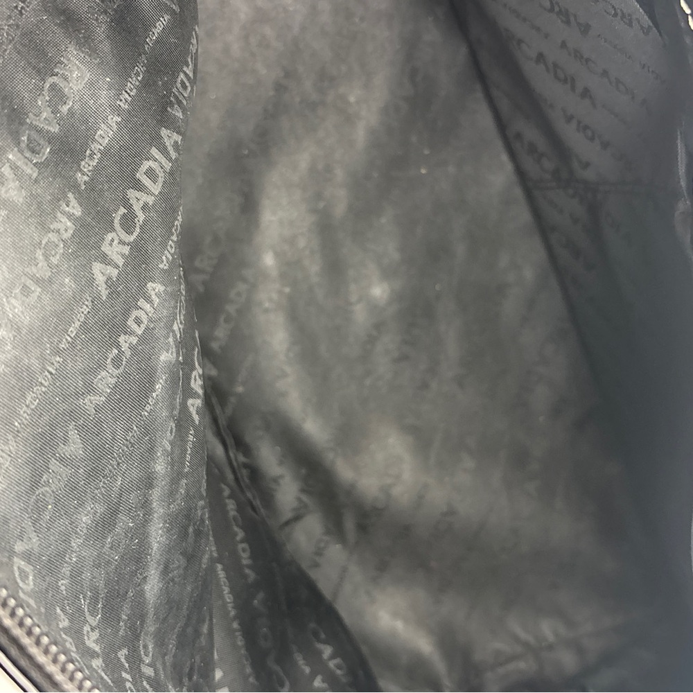 Arcadia Italian Patent Leather Black Satchel GUC - Picture 5 of 16